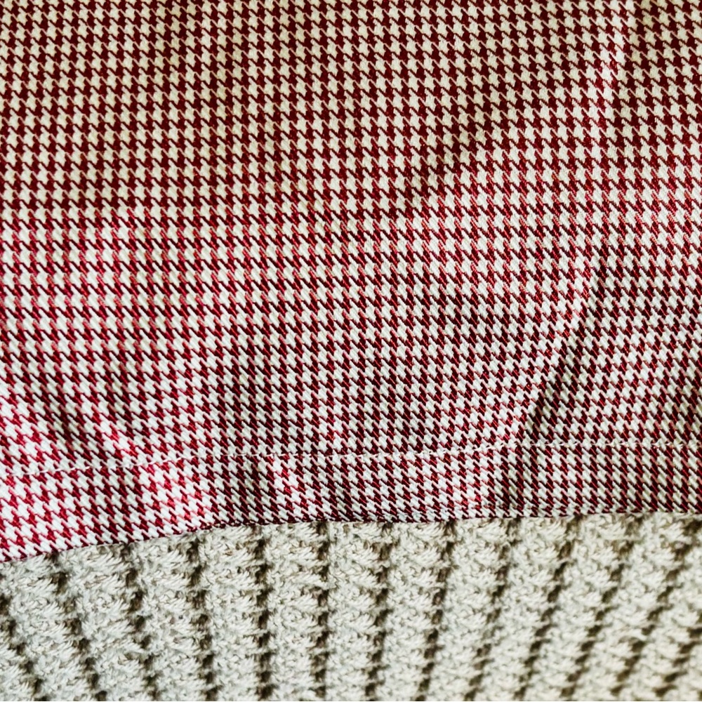 Cider Sz L Red and White Houndstooth Wide Leg Pant Trousers, Vintage Inspired - Picture 8 of 9